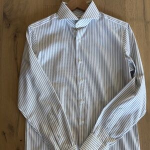 Spier & Mackay Men's Custom Shirt - Navy Stripe